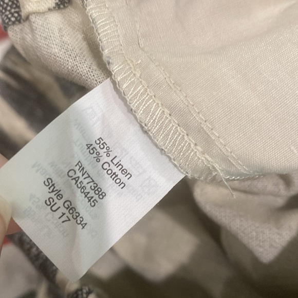 J Crew linen blend geometric shorts size 0 - Picture 4 of 6